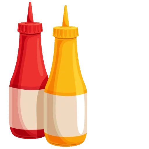 бутылка соуса вектор, бутылочка соуса вектор, кетчуп горчица клипарт, бутылочка кетчупа боку рисунок, кетчуп горчица иллюстрация вектор