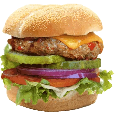 hambourg, hamburger, burger sur fond blanc, hamburger sans arrière-plan, hamburger burger king