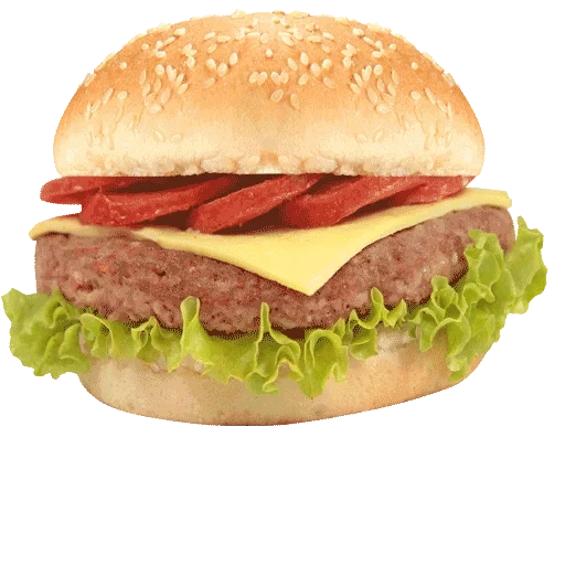 hamburger, burger sur fond blanc, burger au bacon sur fond blanc, angus hamburger burger king