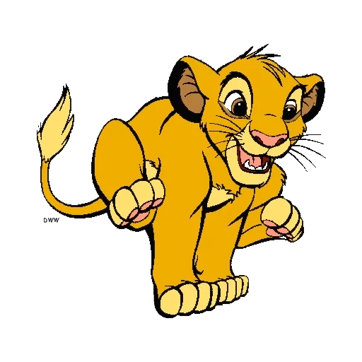 lev simba, le roi lion, simba little lion, le roi lion simba petit lion, croquis de lev simba