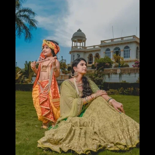 jeune femme, hindou bali, tenues indiennes