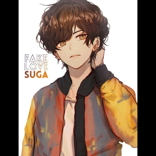 bts shuga, yoongi bts, anime guys, min yongi bts, bts fake love art