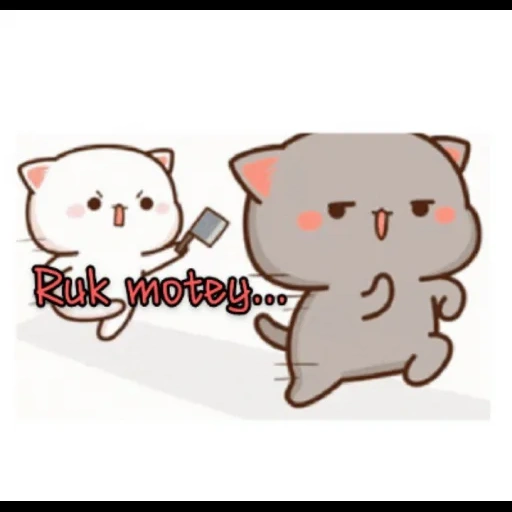 gato kavai, gatos chibi, gatos kawaii, gatos kawaii, kawaii gatos una pareja