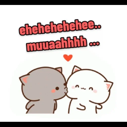 gatos kawaii, kitty chibi kawaii, kawaii cats love, kawaii gatos una pareja, kawai chibi cats love