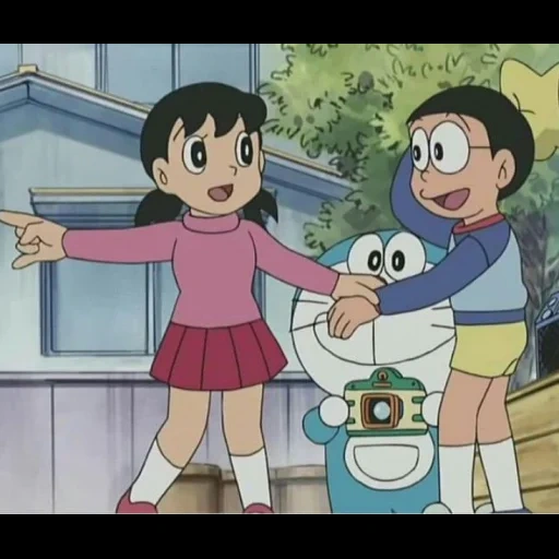 anime, doraemon, mickey la souris, anime doraemon 2005, doraemon nobita x shizuka