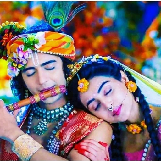 radha, jovem, p v acharya, krishna singh, série radha krishna