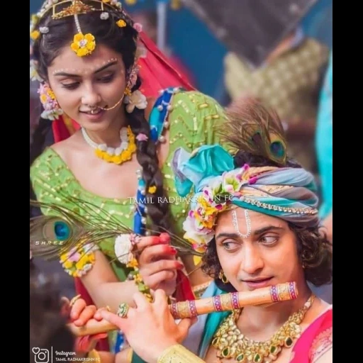 inde, radha, jeune femme, p v acharya, acteurs de la série dossier radha krishna 2018