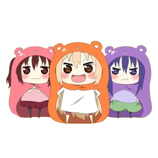 umaru, umaru chan, umaru chan chibi, dua suster umaru yang dihubungkan, saudara perempuan saya yang dua orang umaru