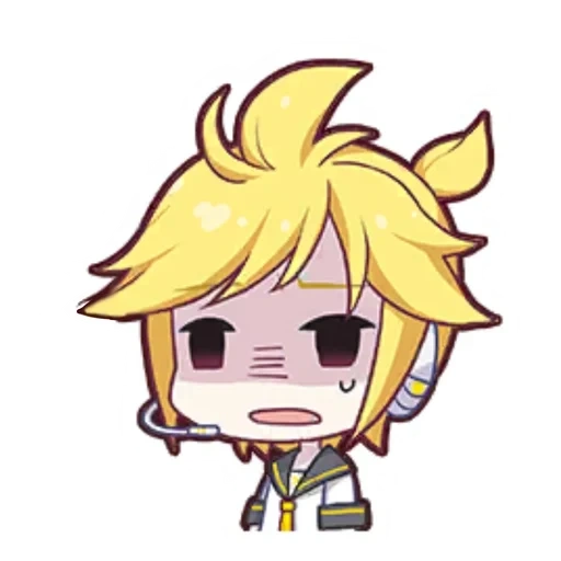 anime, ban chibi, kagamine len, melio dasneco, personaggio di anime