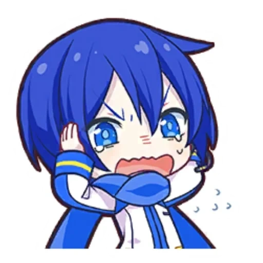 chibi, kaito, kaito vocaloid, karakter anime, kaito vokal chibi