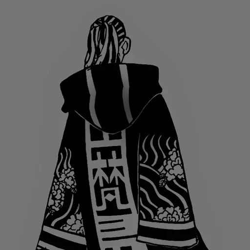 mymas, logo, mexique, rakuzan, haori avec un motif de manches