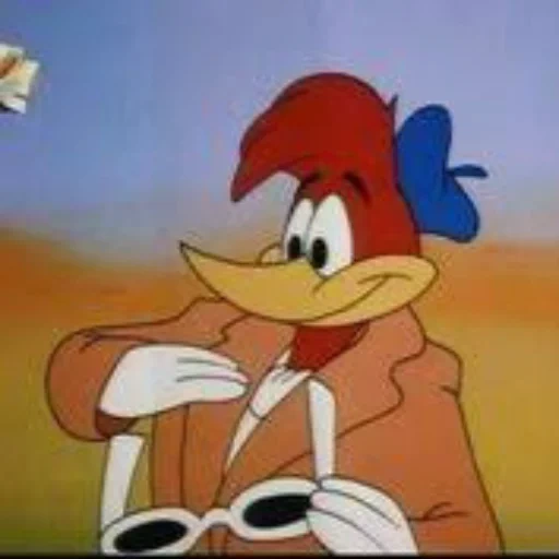 woody woodpark, woody woodpecker 1999, woody le pic de dessin animé, manteau noir zigzag mccreek, pic woody woodbeck 156 x 160