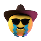 emoji, smileik cowboy
