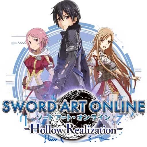 sao logo, masters of the sword online, masters of the sword alishization, sao re hollow fragment cover, sword art online hollow realization deluxe edition