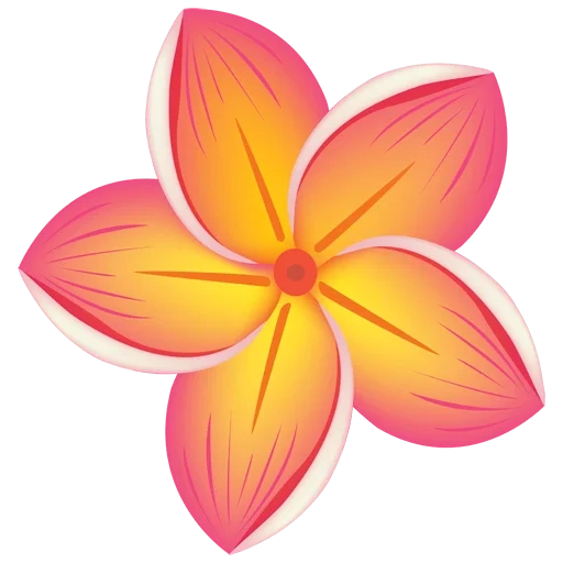 flores de clipart, flores vetoriais, flor da plumeria, padrão de flores sem fundo, cartoon laranja da flor