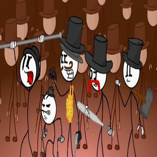 el clan de los sombreros de henry, charlie es un sombrero de palo, henry stickman es un clan, el clan de sombreros del genie stickman, henry es un stickman del clan de sombreros