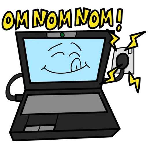 computer portatili, computer, computer malvagio, cartoon per computer
