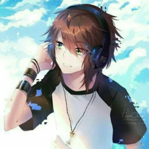 anime kid, anime guy, anime boys, anime guys are cool, anime boy headphones