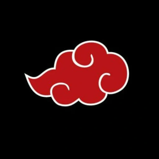 signe akatsuki, icône akatsuki, nuage akatsuki, cloud akatsuki symbole, cloud rouge akatsuki