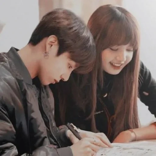 lisguki, lizkook, zheng zhongguo, lalisa jonguk, mignon couple adolescent