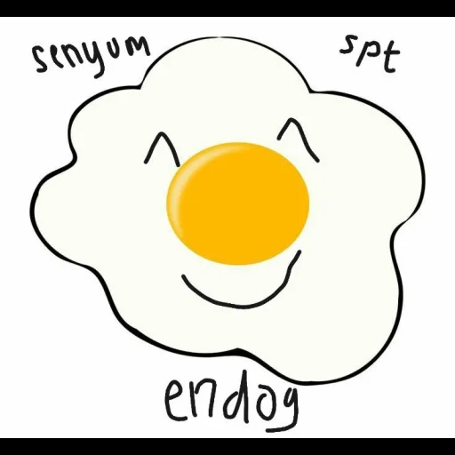 uova strapazzate, modello di uovo, uova strapazzate di cartone animato, modello uovo carino, disegna uova con una matita