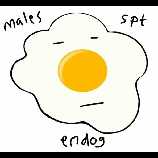 uova strapazzate, la figura, modello di uovo, uova strapazzate di cartone animato, modello uovo carino