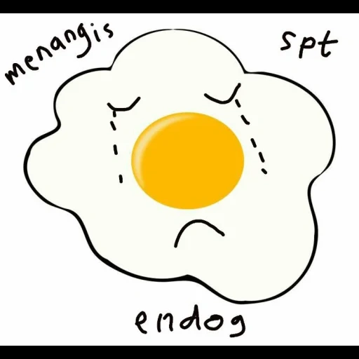 œufs brouillés, icône de l'œuf, egg strip, oeufs brouillés de dessins animés, dessiner des œufs avec un crayon