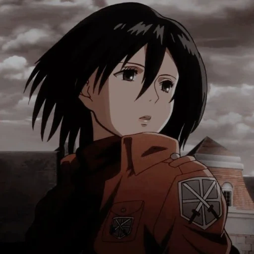 ackerman mikasa, micasa ackerman icon, die drei götter greifen die titanen an, micasa ackerman titan, mikura ackerman greift die titanen an