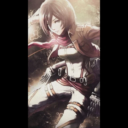 mikasa attack, titan's attack, mikasa ackerman, the attack of the three gods titan, titan's attack three casa ackerman