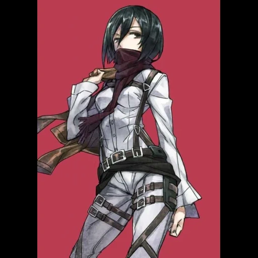 mikasa ackerman, three gods attack titan, sancang ackerman animation, mikasa ackermann titanium, mikasa ackerman full height