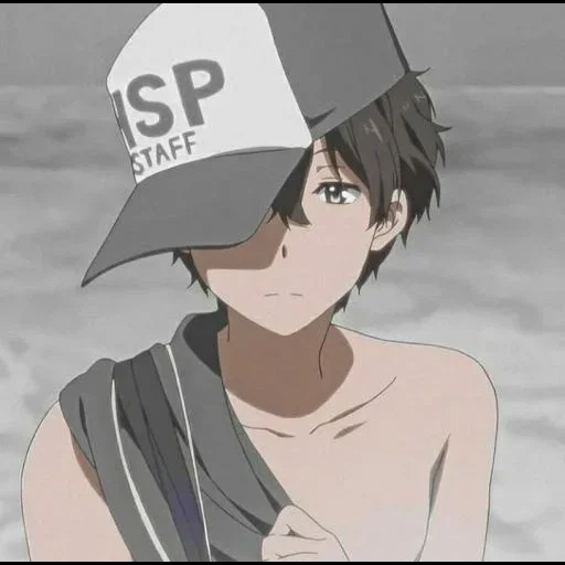 imagen, gorra de anime, oreki hotaro, chico de anime, chicos de anime
