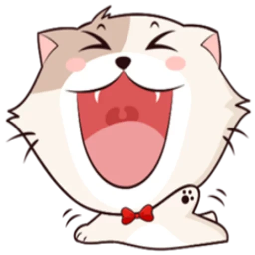 odaries à fourrure, drôle, twitter smiley, chat japonais, meow animated