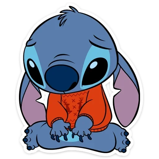 stych, stech style, styich is a cute drawing, crying stich lilo stich