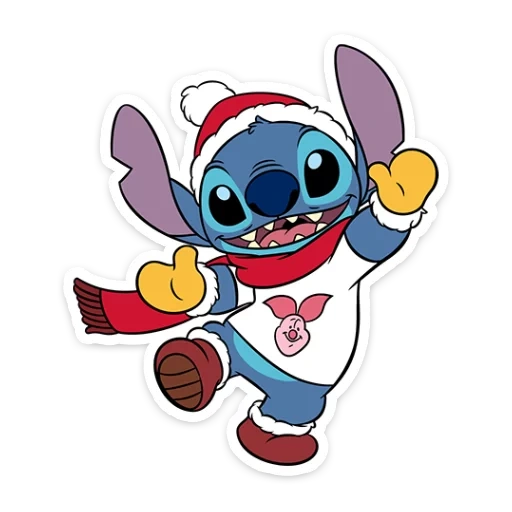 esticlo, estilo stech, styich disney, stich año nuevo, stych de año nuevo