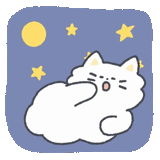 gatto, gatto, fulmun cat, i disegni sono carini, good night kitty