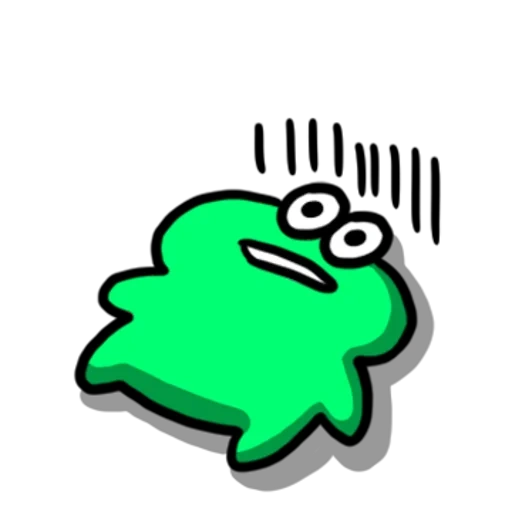 emoji, animation, frogs pinch their feet, crazy frog