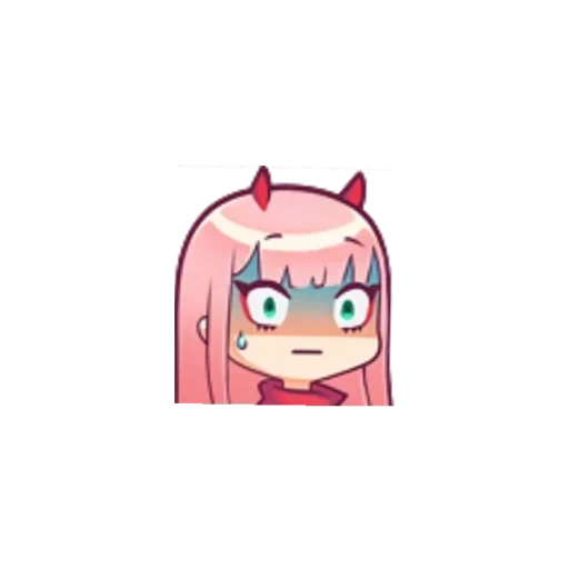 anime, anime, in the style of anime, zero two chibby