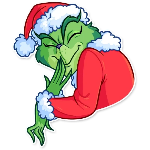 grinch, grinch stickers, new year's grin