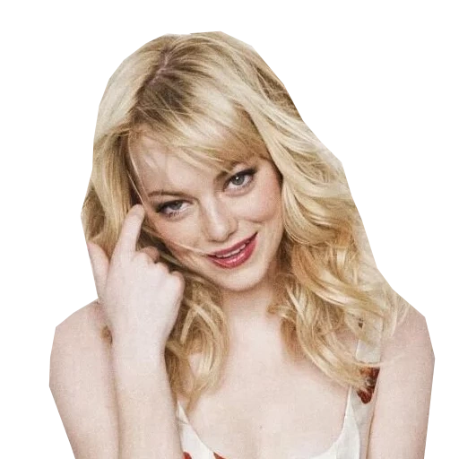 emma stone, emma stone bang, actriz emma stone, emma stone blonde, emma stone fondo blanco