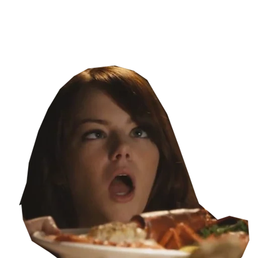 food, child, eats pizza, emma stone, the girl eats pizza
