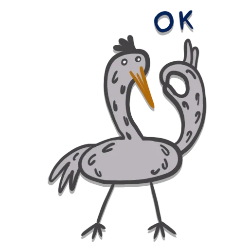 dront bird, goose illustration