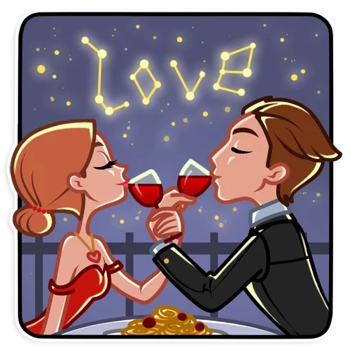 love story, dating cartoon