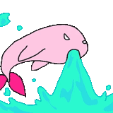 dolphin, children's sketches, lovely dolphin, pink dolphin, pink dolphin