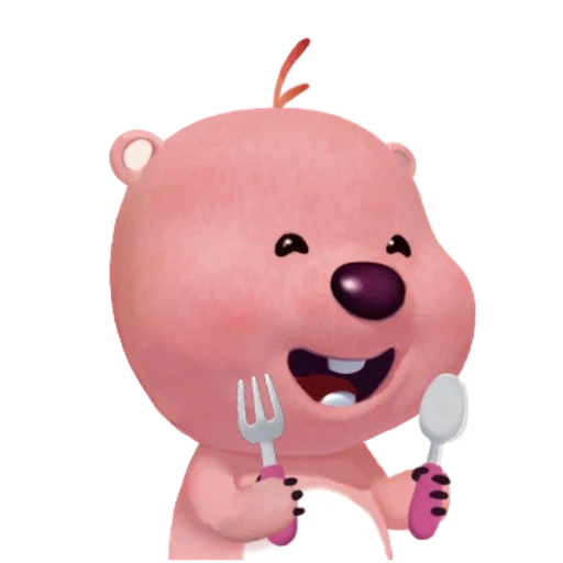 giocattolo, polo luppi, pororo loopy, orso rosa, pinguino pororo lupi