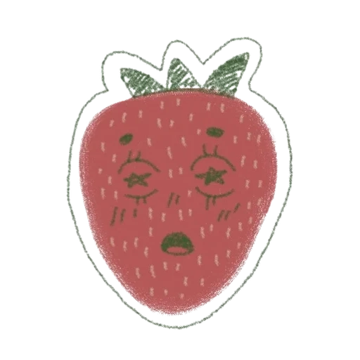 fraises, stickers à la fraise, cartoon strawberry, cartoon strawberry