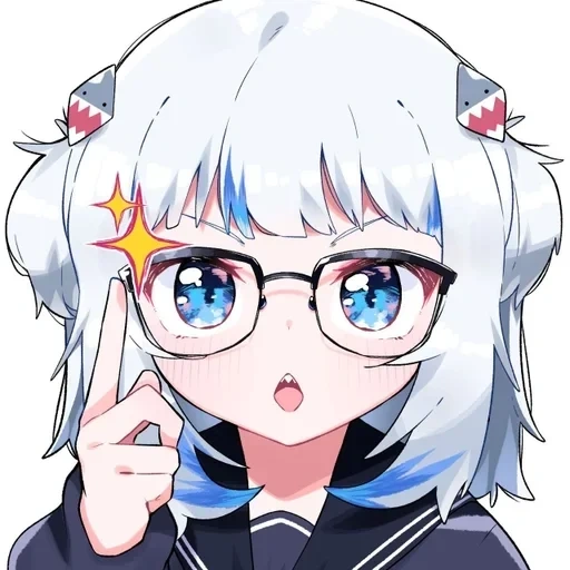 anime, cartoon glasses, animation art, animation amino amino, gawr gura hololive