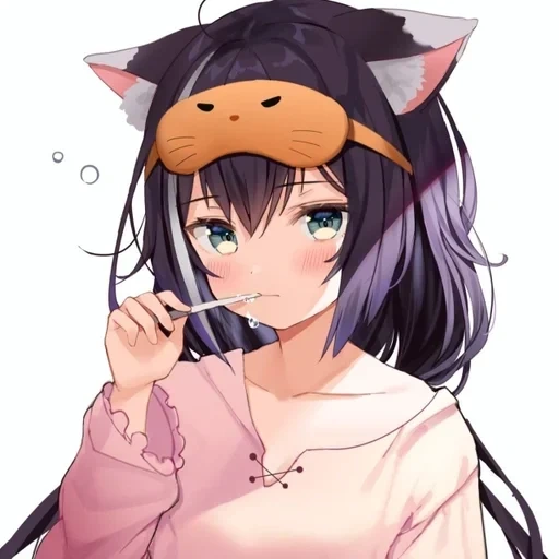 figure, anime neko, lovely cartoon, anime girl, anime neco girl