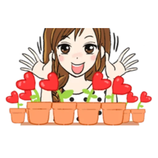 аниме, человек, растение, хината кавамото, с днем рождения аниме