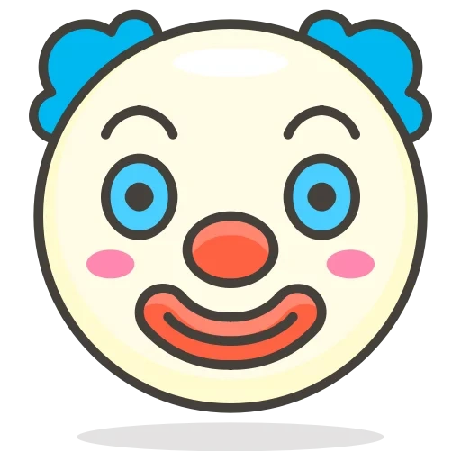 клоун лицо, клоун emoji, эмодзи клоун, клоун смайлик, эмодзи клоун прозрачном фоне