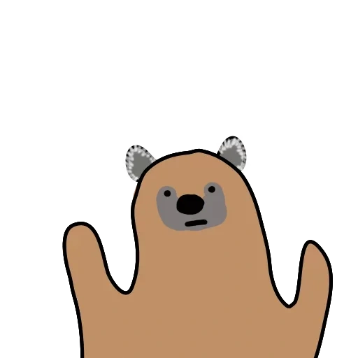 bear, cubs are cute, cheerful bear, meme of bear raising hand, the whole truth of bears plush grizzly bear